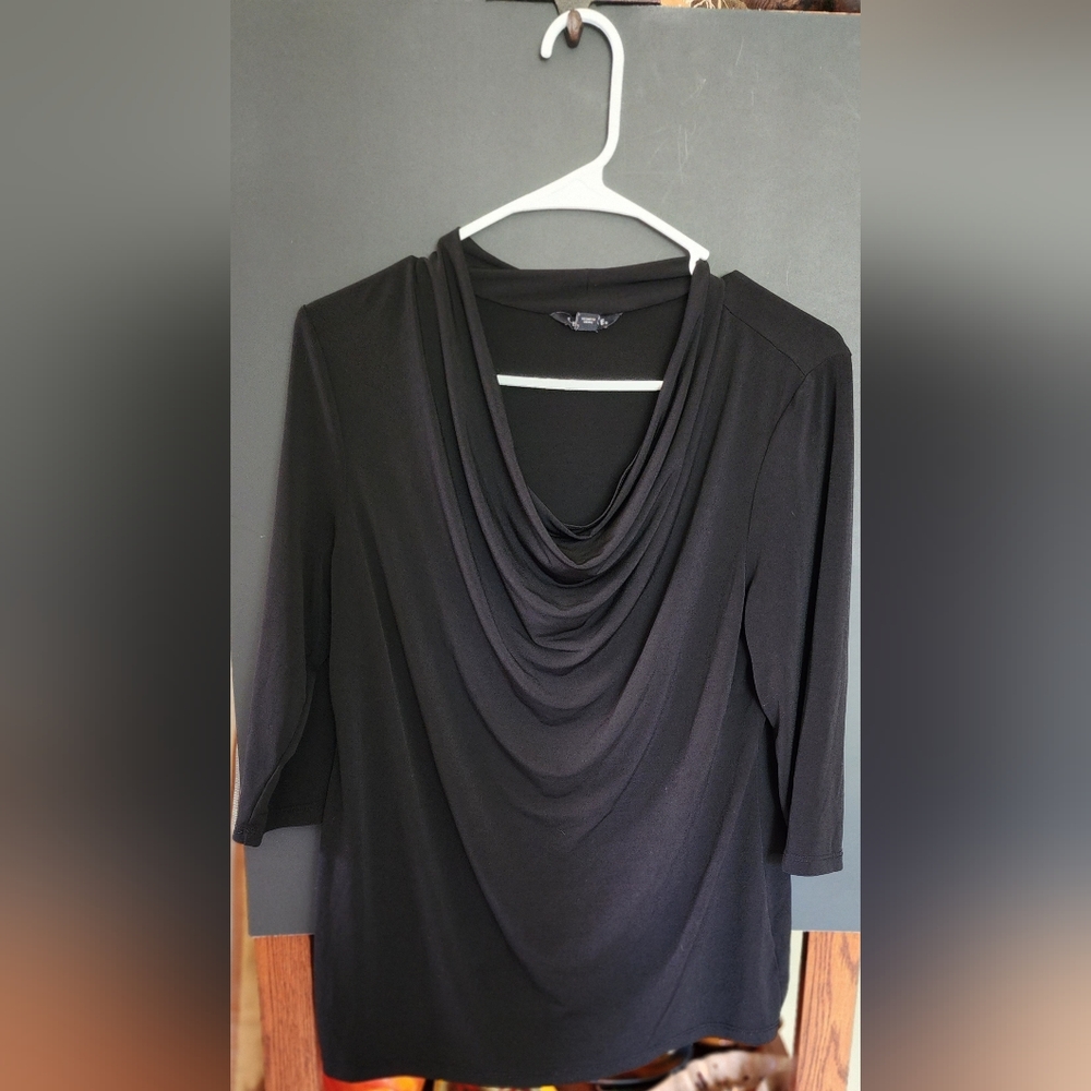 Black cowl neck shirt size 12/14